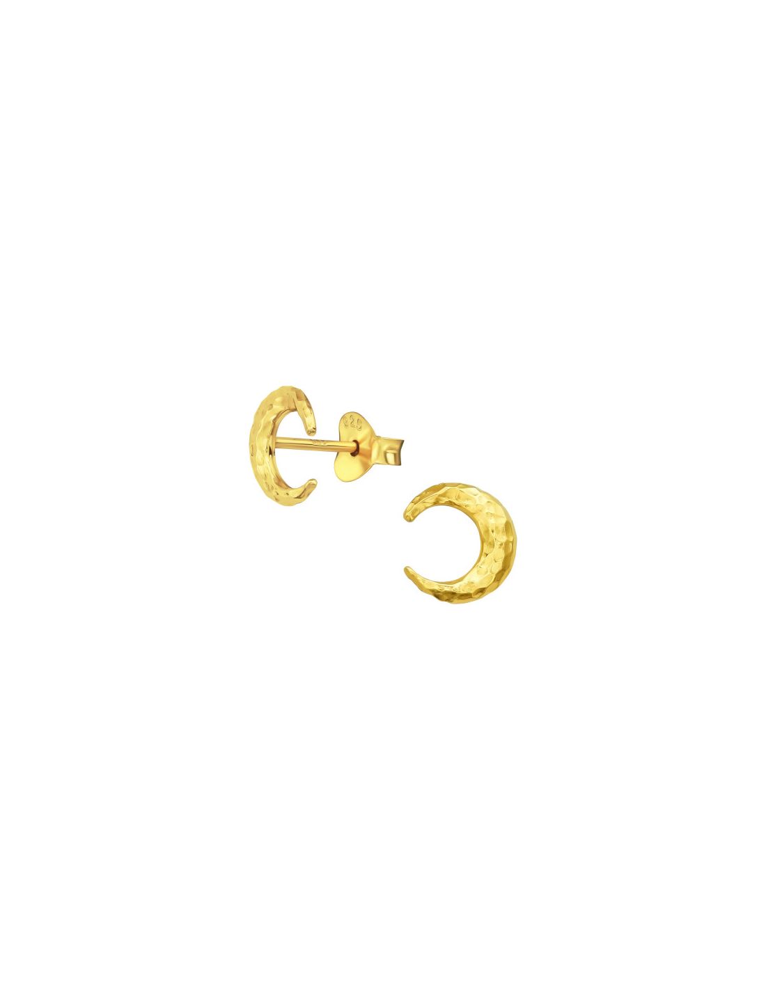 Aros de Plata Bañados en oro 24k Moon -