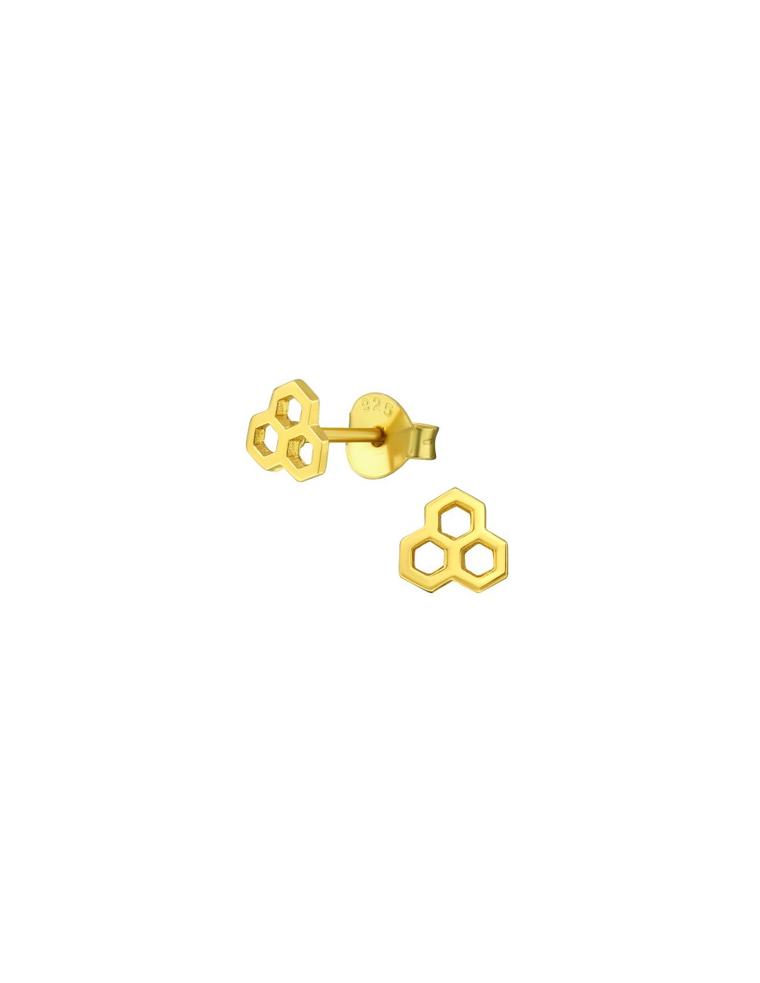 Aros de Plata Bañados en oro 24k...