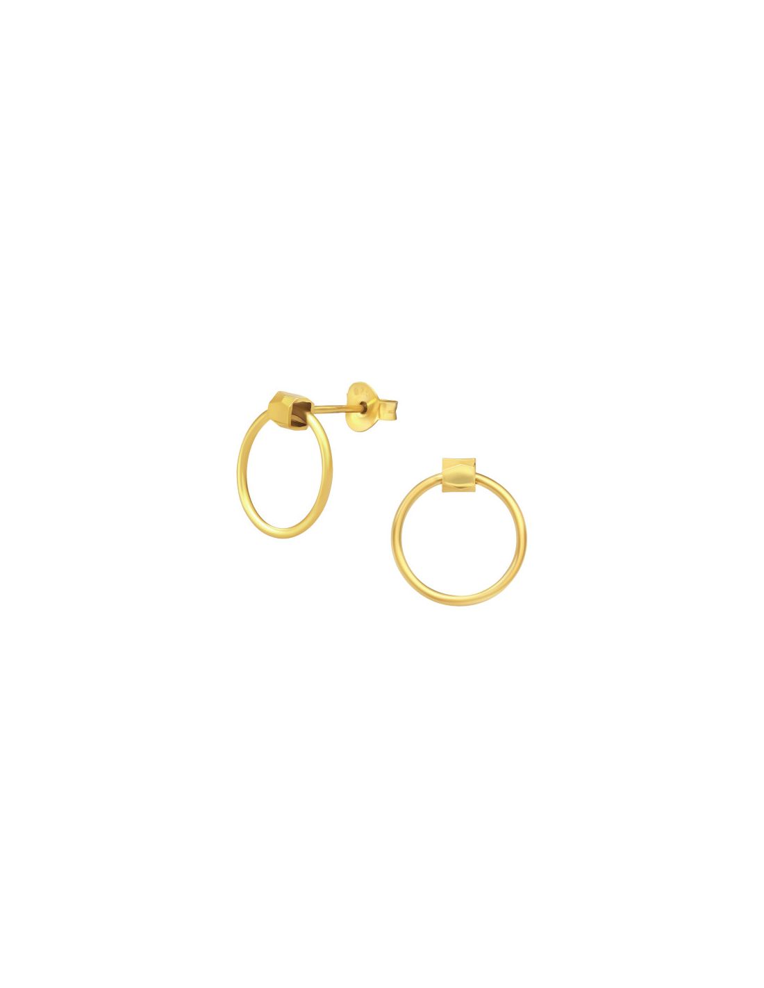 Aros de Plata Bañados en oro 24k...