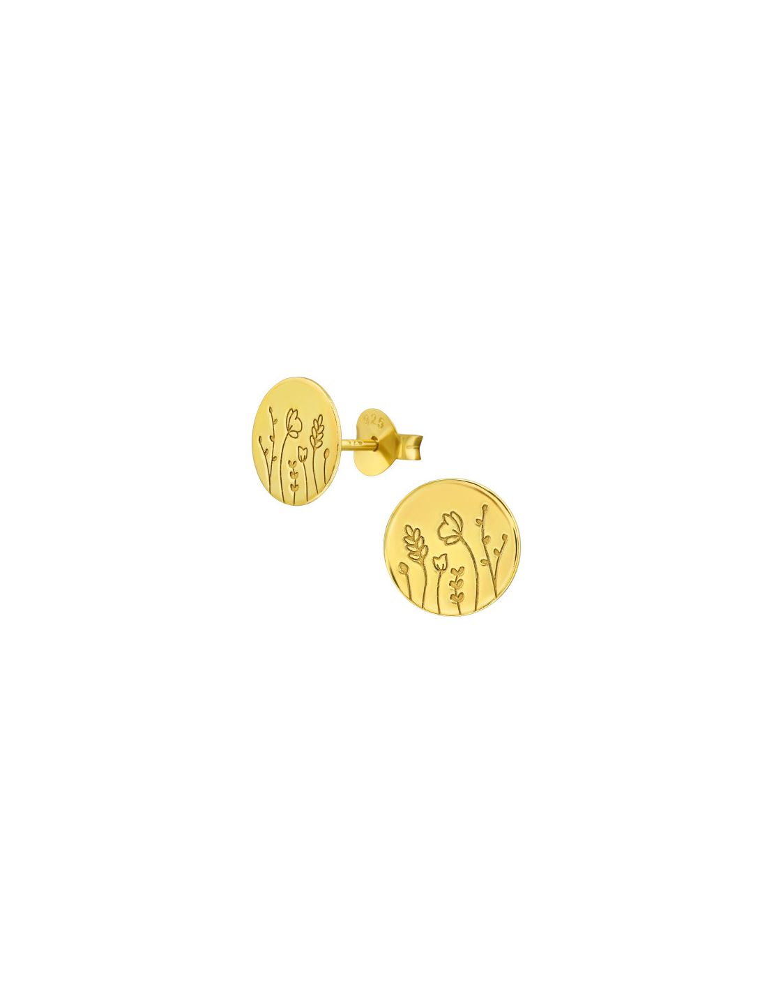 Aros de Plata Bañados en oro 24k...