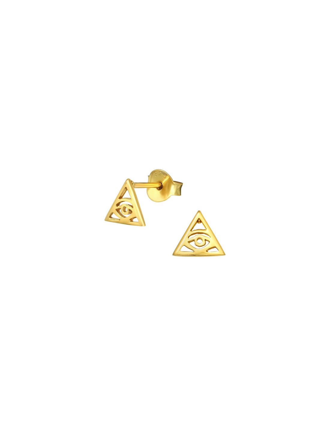 Aros de Plata Bañados en oro 24k Evil...