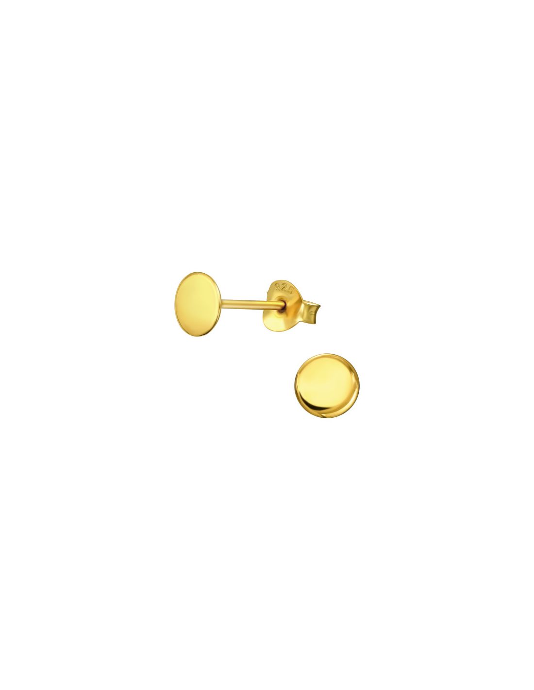 Aros de Plata Bañados en oro 24k Disc -