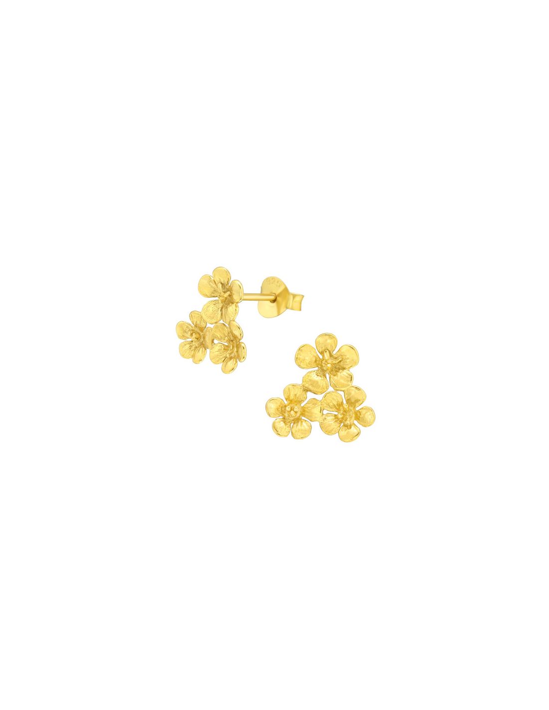 Aros de Plata Bañados en oro 24k...