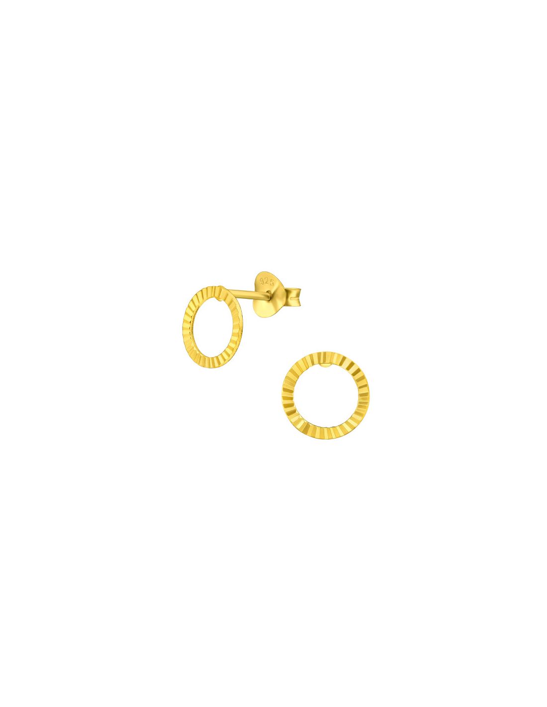 Aros de Plata Bañados en oro 24k 8Mm...