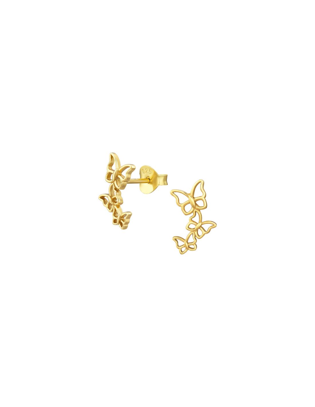 Aros de Plata Bañados en oro 24k...