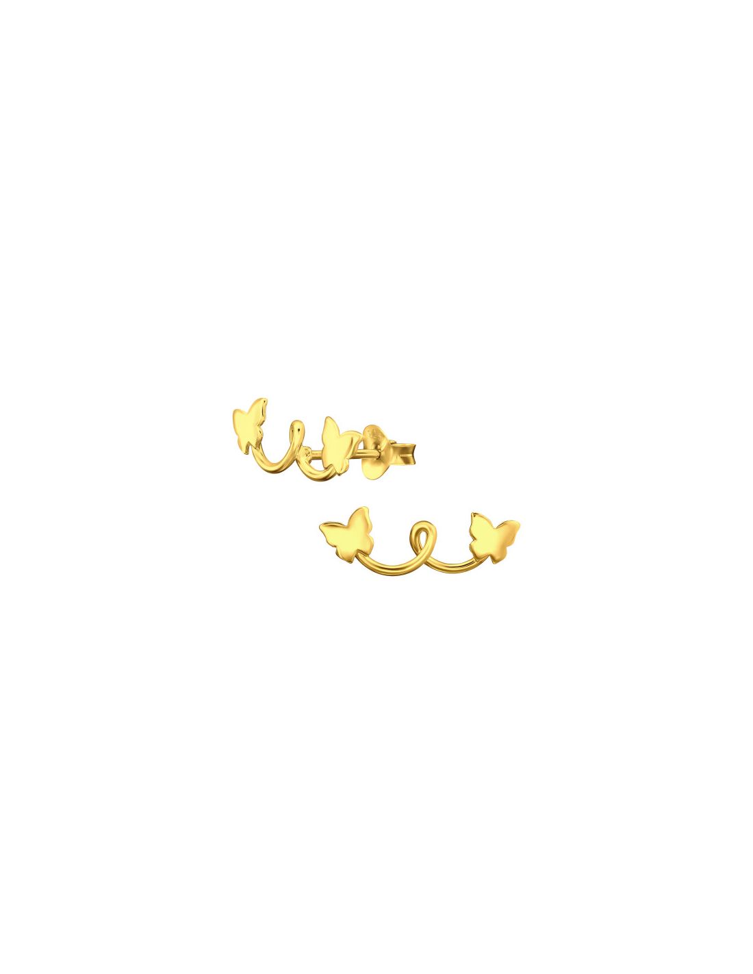 Aros de Plata Bañados en oro 24k...