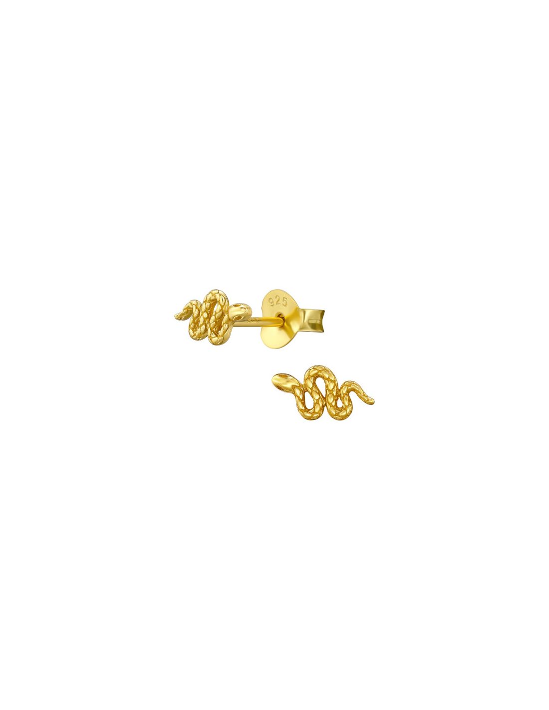 Aros de Plata Bañados en oro 24k Snake -