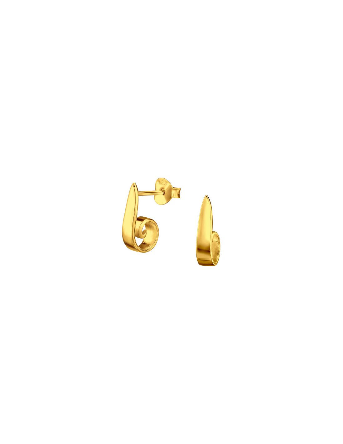 Aros de Plata Bañados en oro 24k...