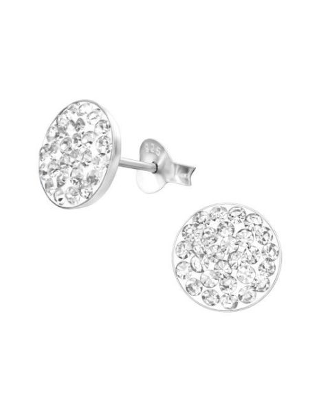 Aros de Plata Round Crystal...