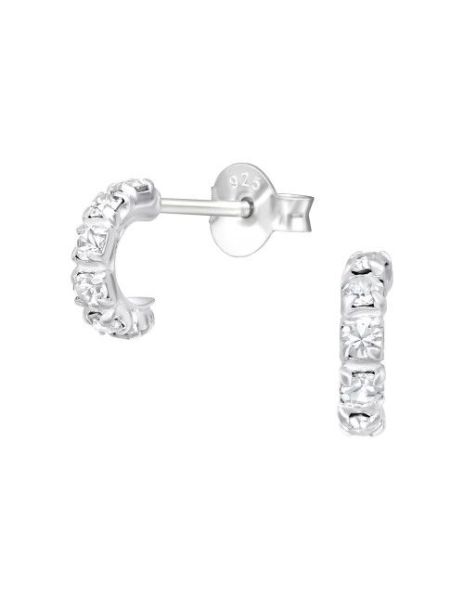 Aros de Plata Half Hoop...