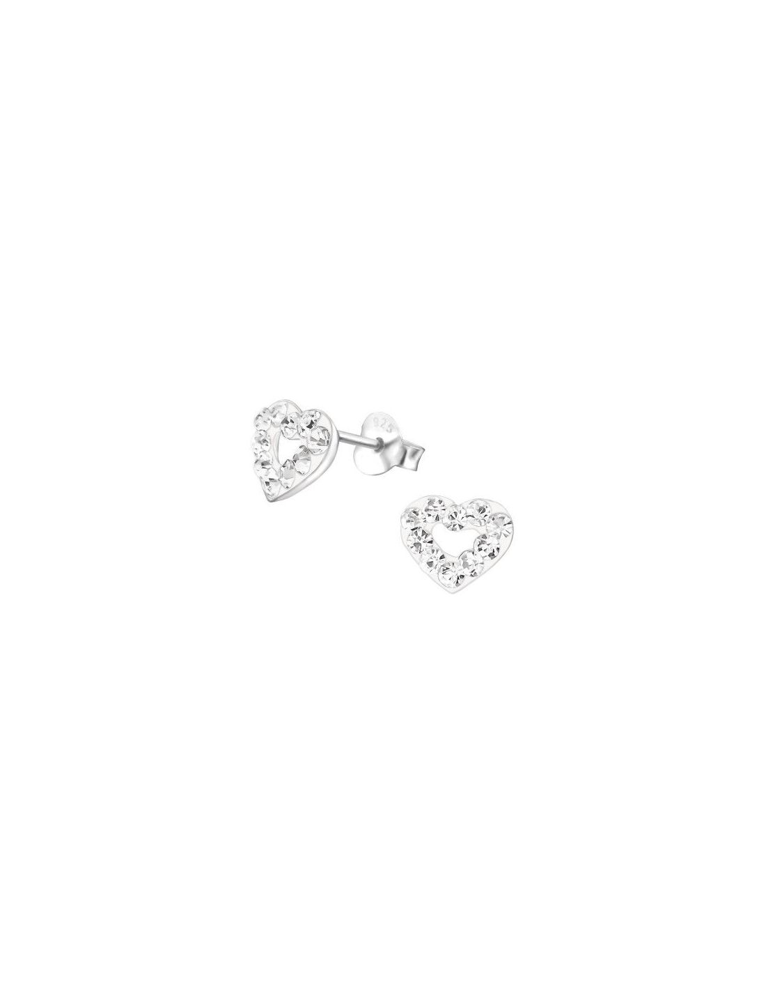 Aros de Plata Open Heart 8Mm Crystal...