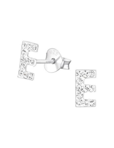 Aros de Plata "E" Crystal 4...