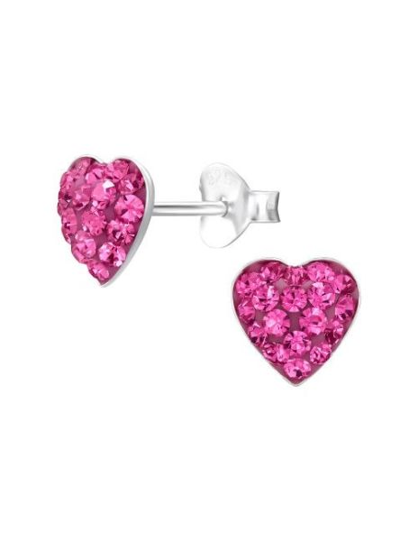 Aros de Plata Heart Rose 7...