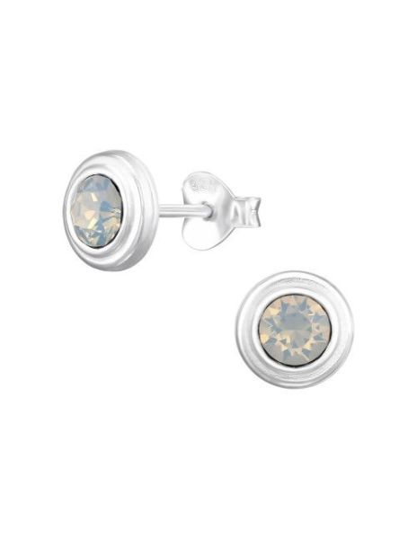 Aros de Plata Round White...