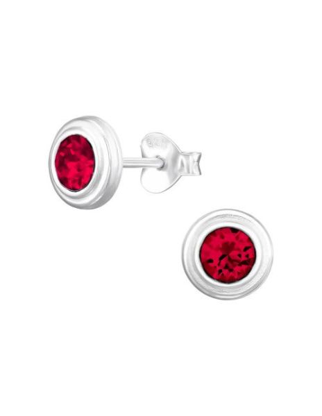Aros de Plata Round Ruby 7...