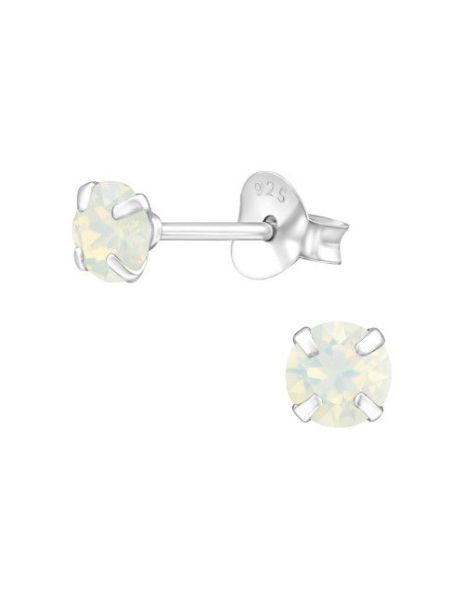 Aros de Plata Round White...