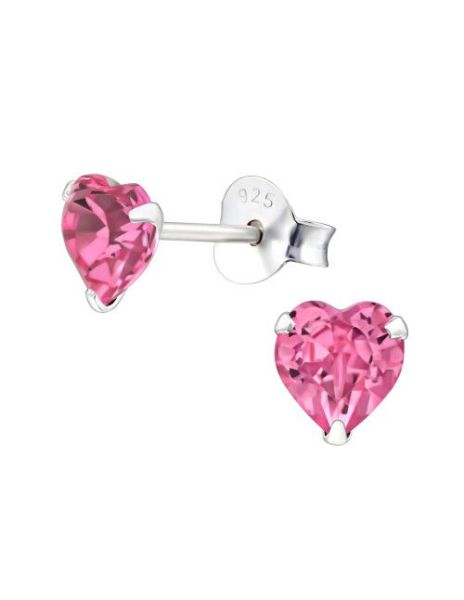Aros de Plata Heart Rose 5...