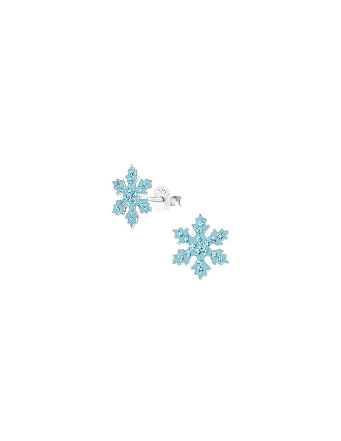 Aros de Plata Snowflake Aqua Bohemica...