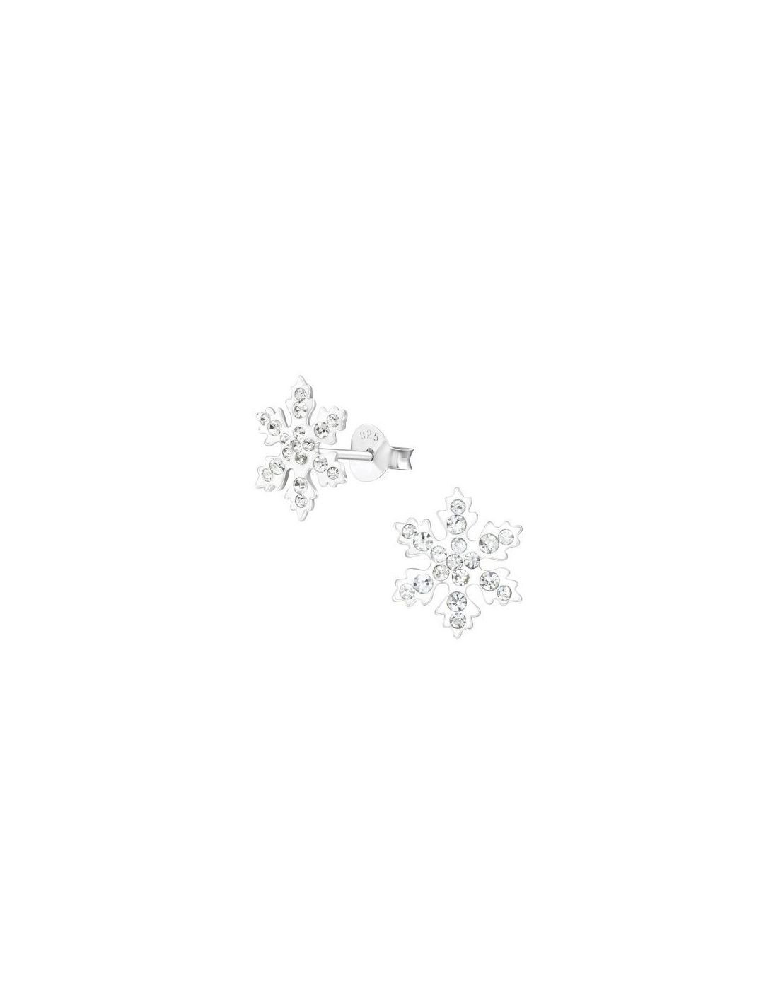 Aros de Plata Snowflake Crystal 11 mm...