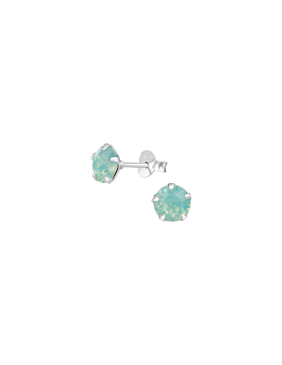 Aros de Plata Round Pacific Opal 6 mm...