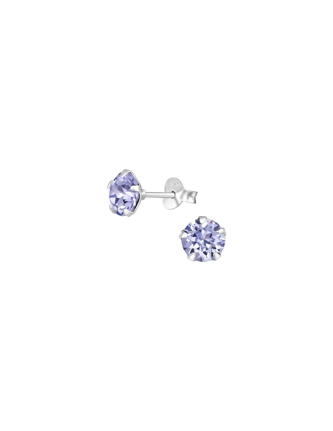 Aros de Plata Round Provence Lavender...