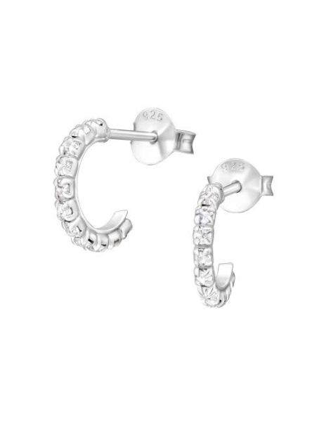 Aros de Plata Half Hoop...