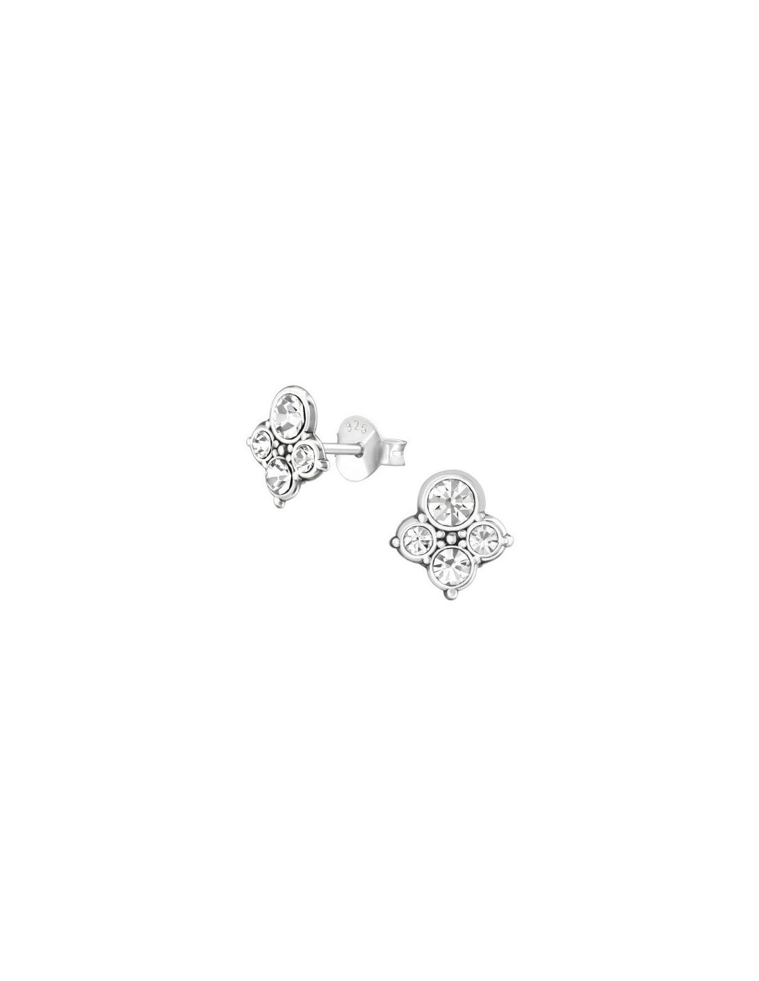 Aros de Plata Antique Crystal 8 mm x...