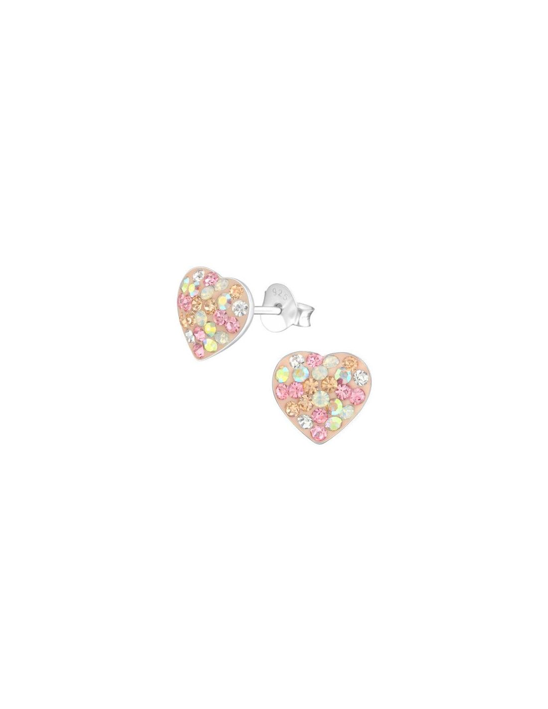 Aros de Plata Heart 9Mm Crystal 9 mm...