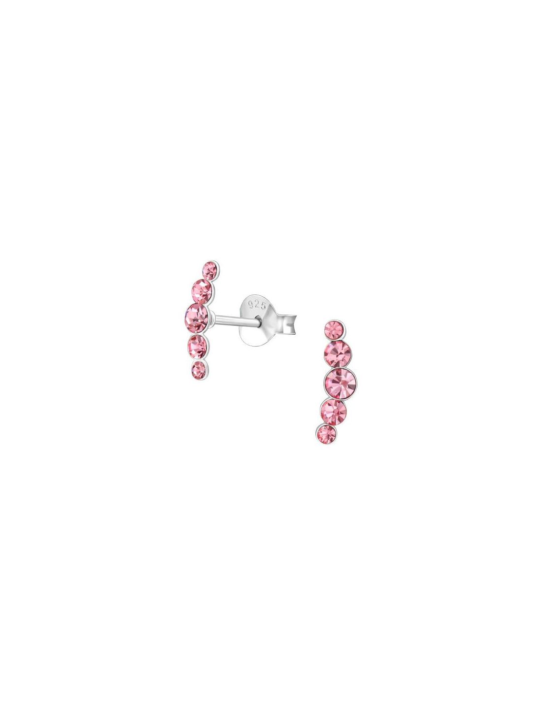 Aros de Plata Geometric Light Rose 3...