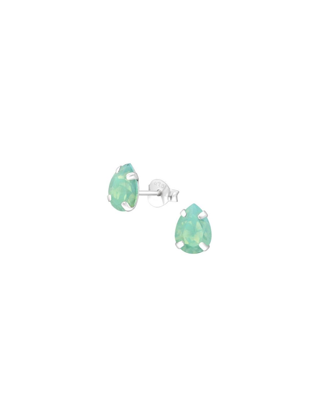 Aros de Plata Pear Pacific Opal 8 mm...
