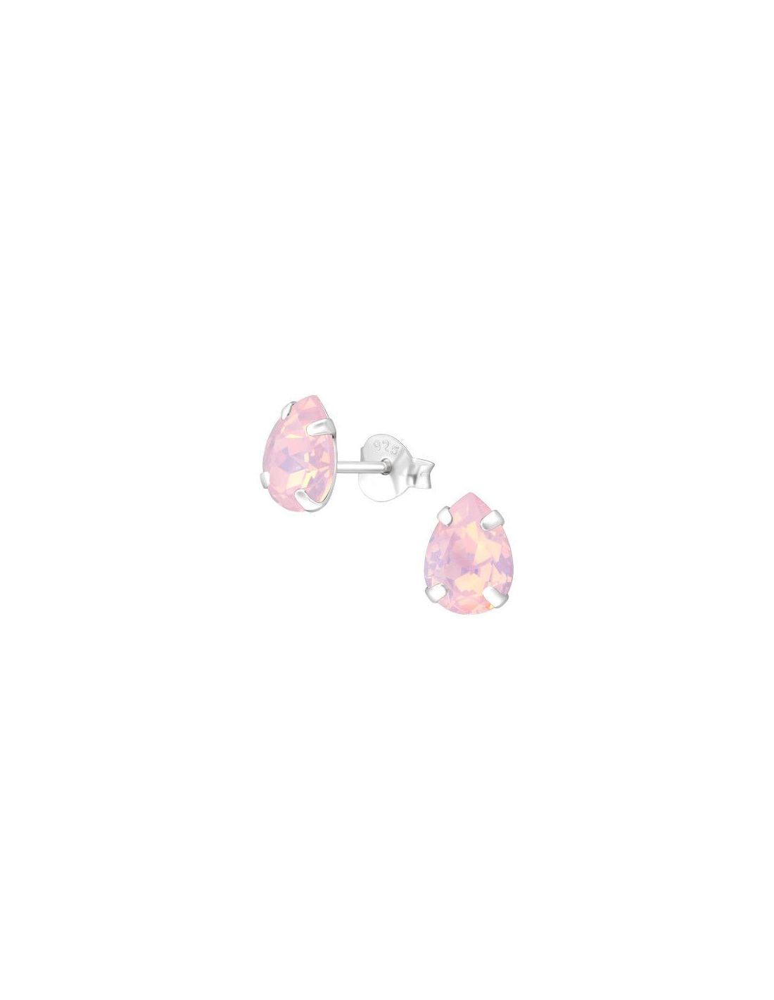 Aros de Plata Pear Rose Water Opal 8...