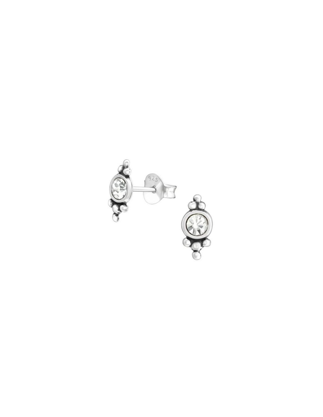 Aros de Plata Antique Crystal 4 mm x...