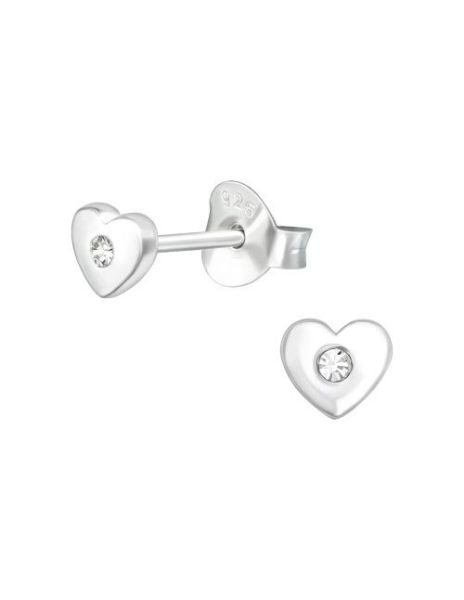 Aros de Plata Heart Crystal...