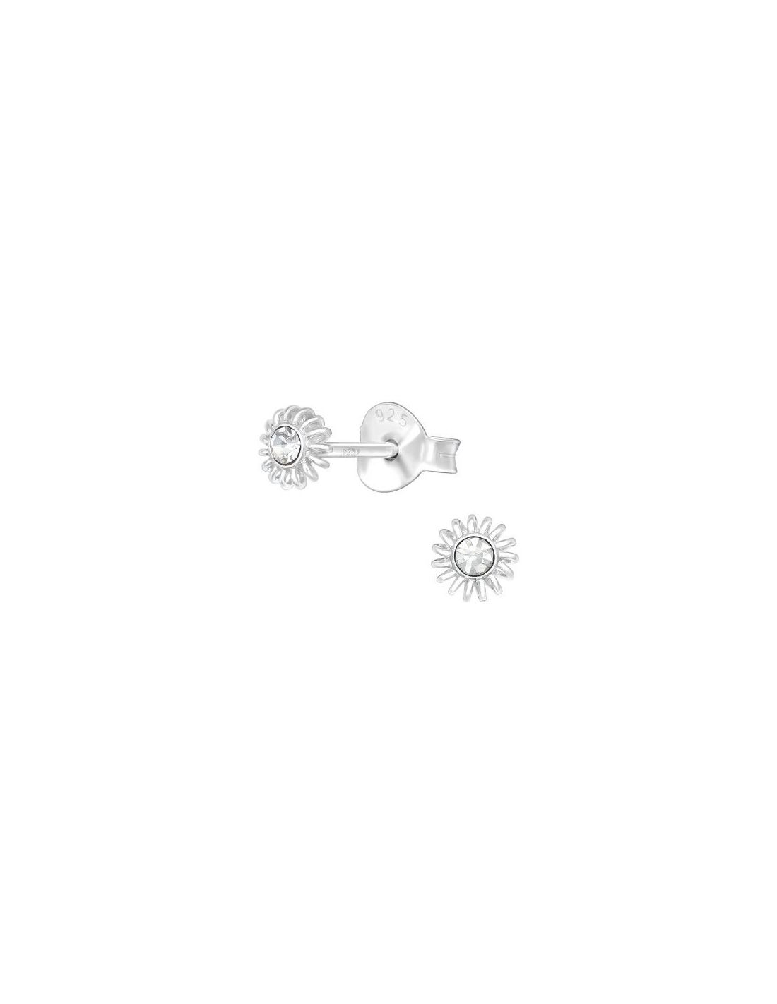 Aros de Plata Sun 4Mm Crystal 4 mm x...