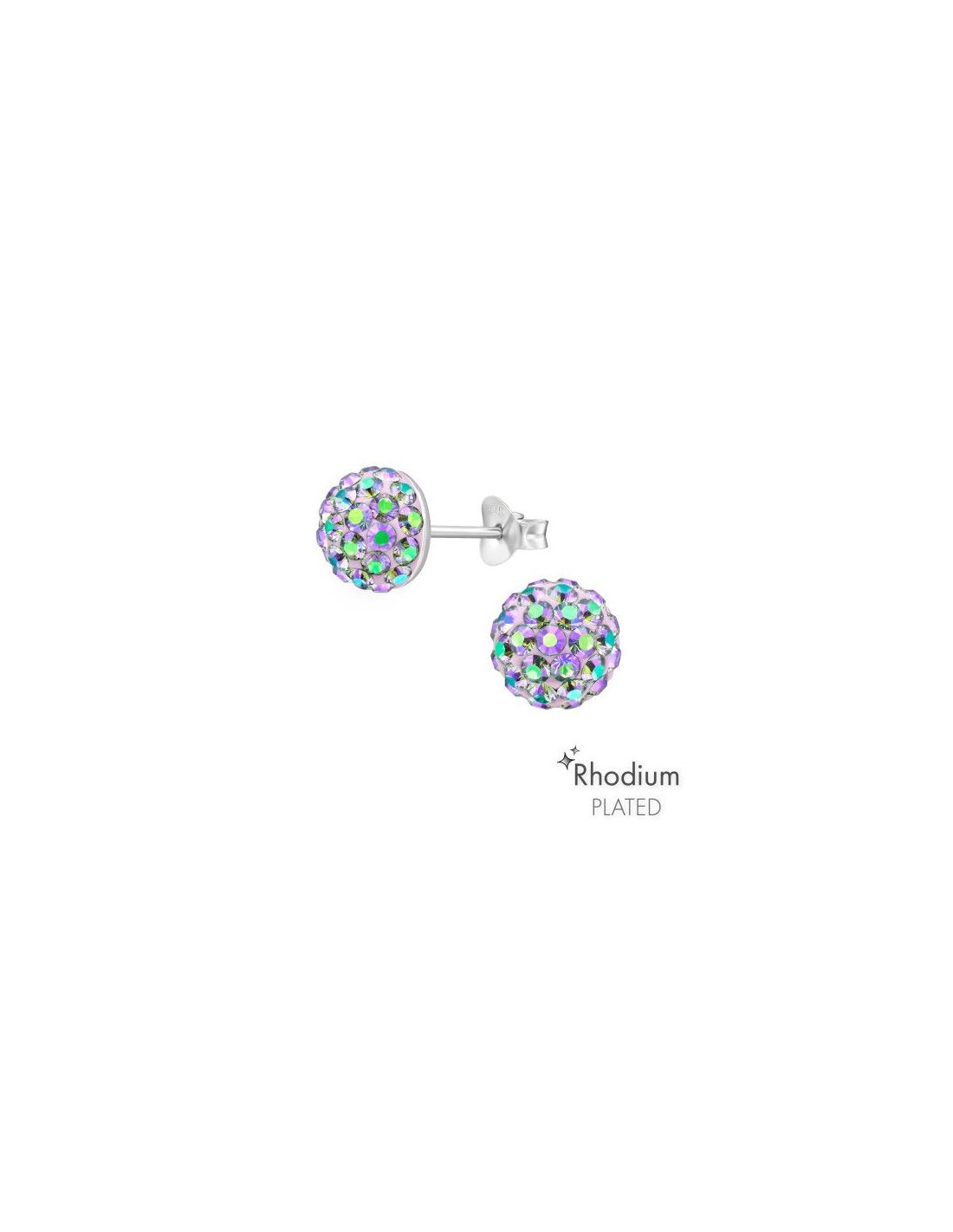 Aros de Plata Round Paradise Shine 8...