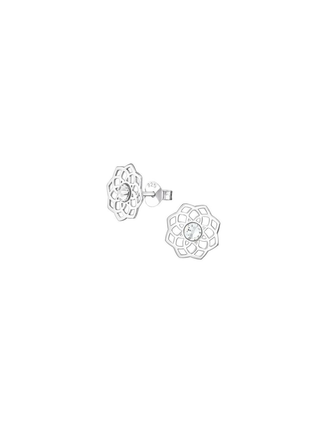 Aros de Plata Laser Cut Flower...