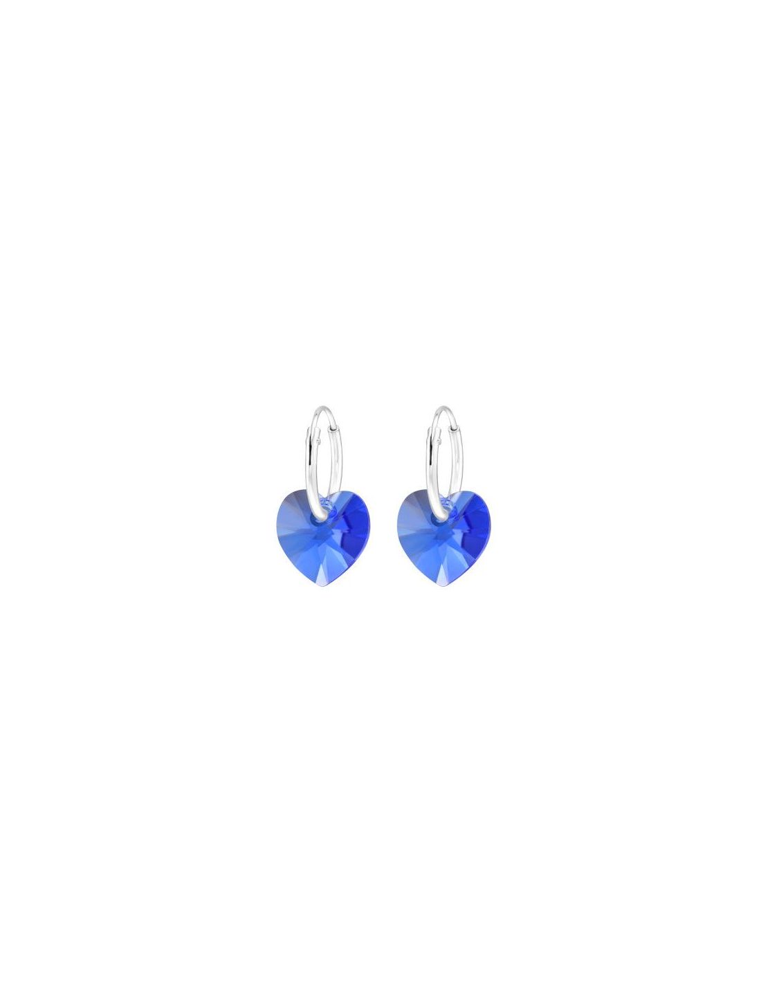Aros de Plata Heart Sapphire 10.3 mm...