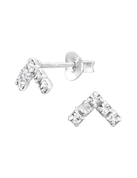 Aros de Plata Chevron...