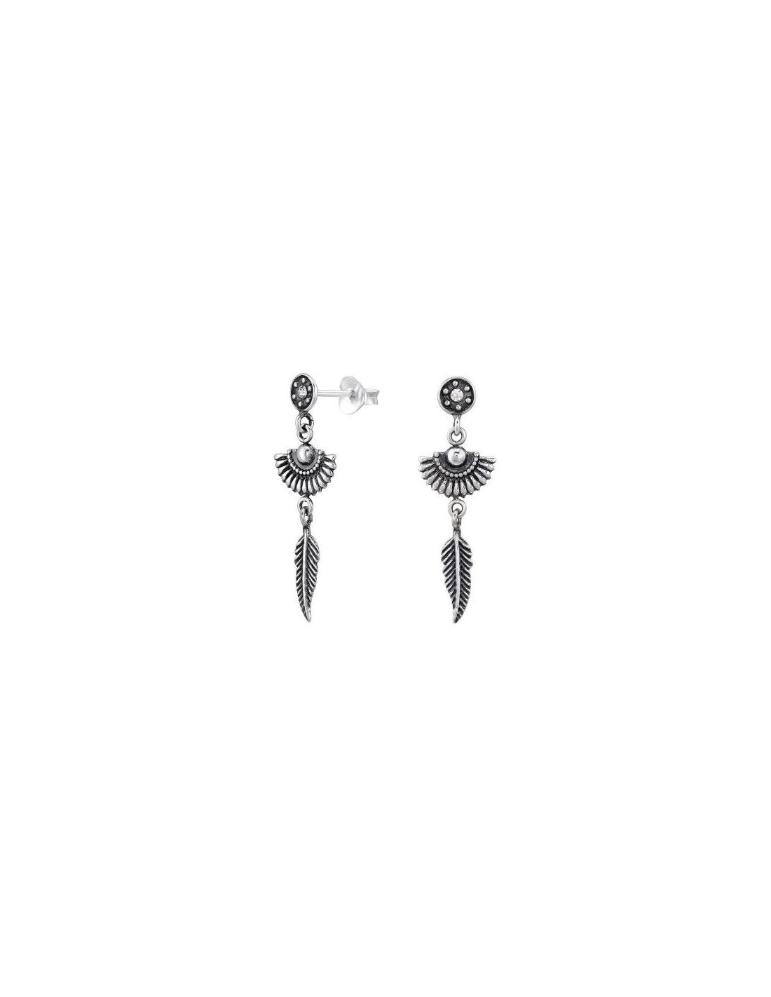 Aros de Plata Ethnic Crystal 9 mm x...
