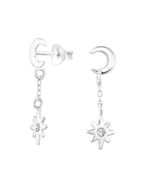Aros de Plata Crescent Moon...