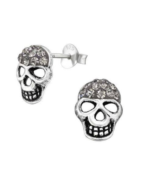 Aros de Plata Skull Black...