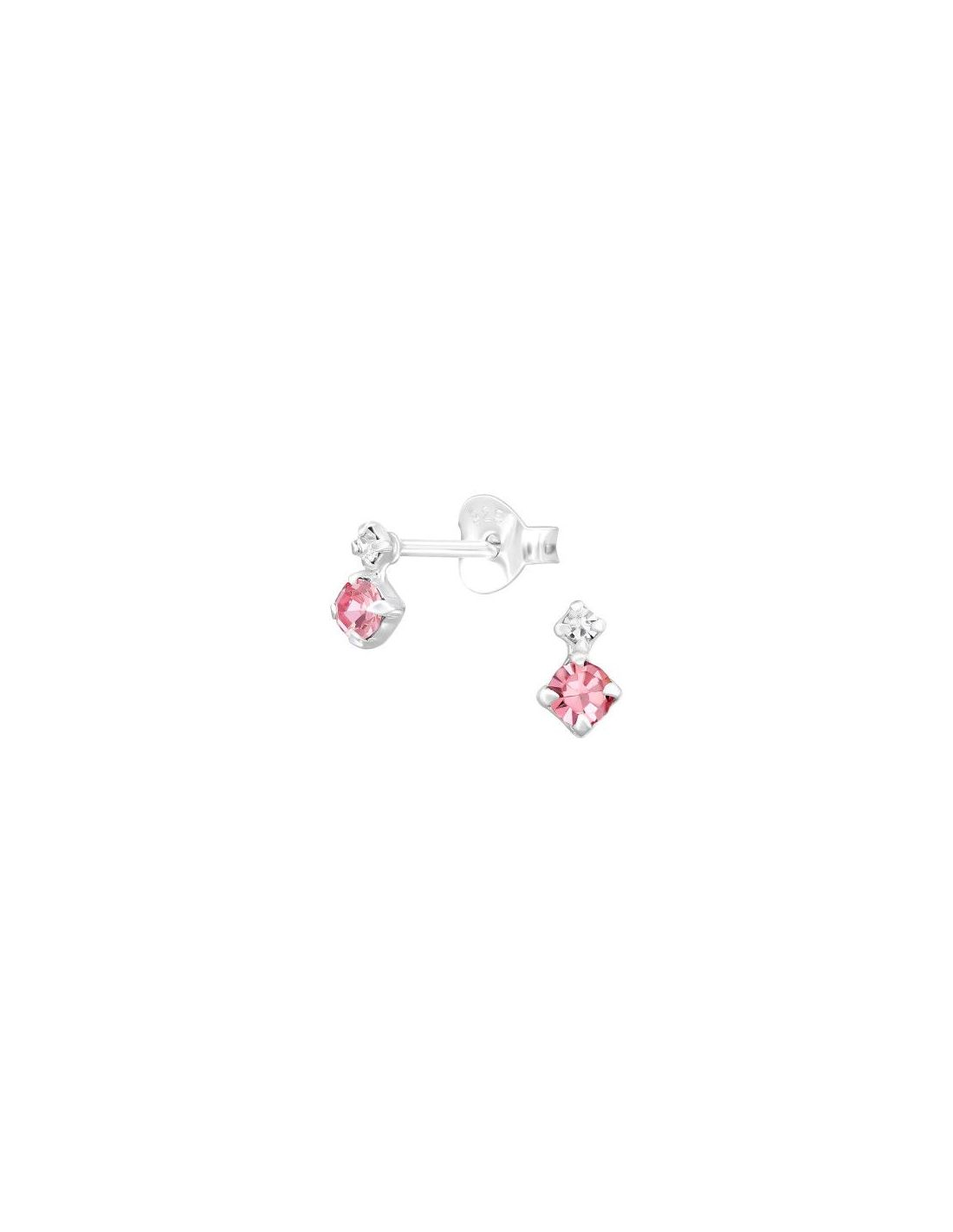 Aros de Plata Geometric Crystal 3 mm...