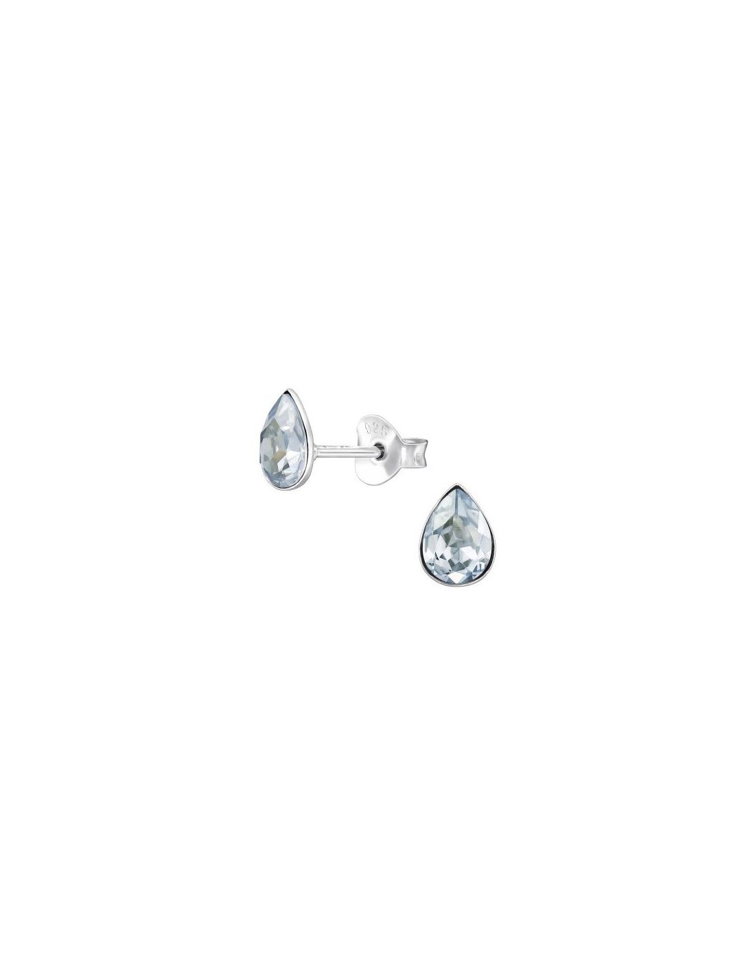 Aros de Plata Pear Blue Shade 4.7 mm...