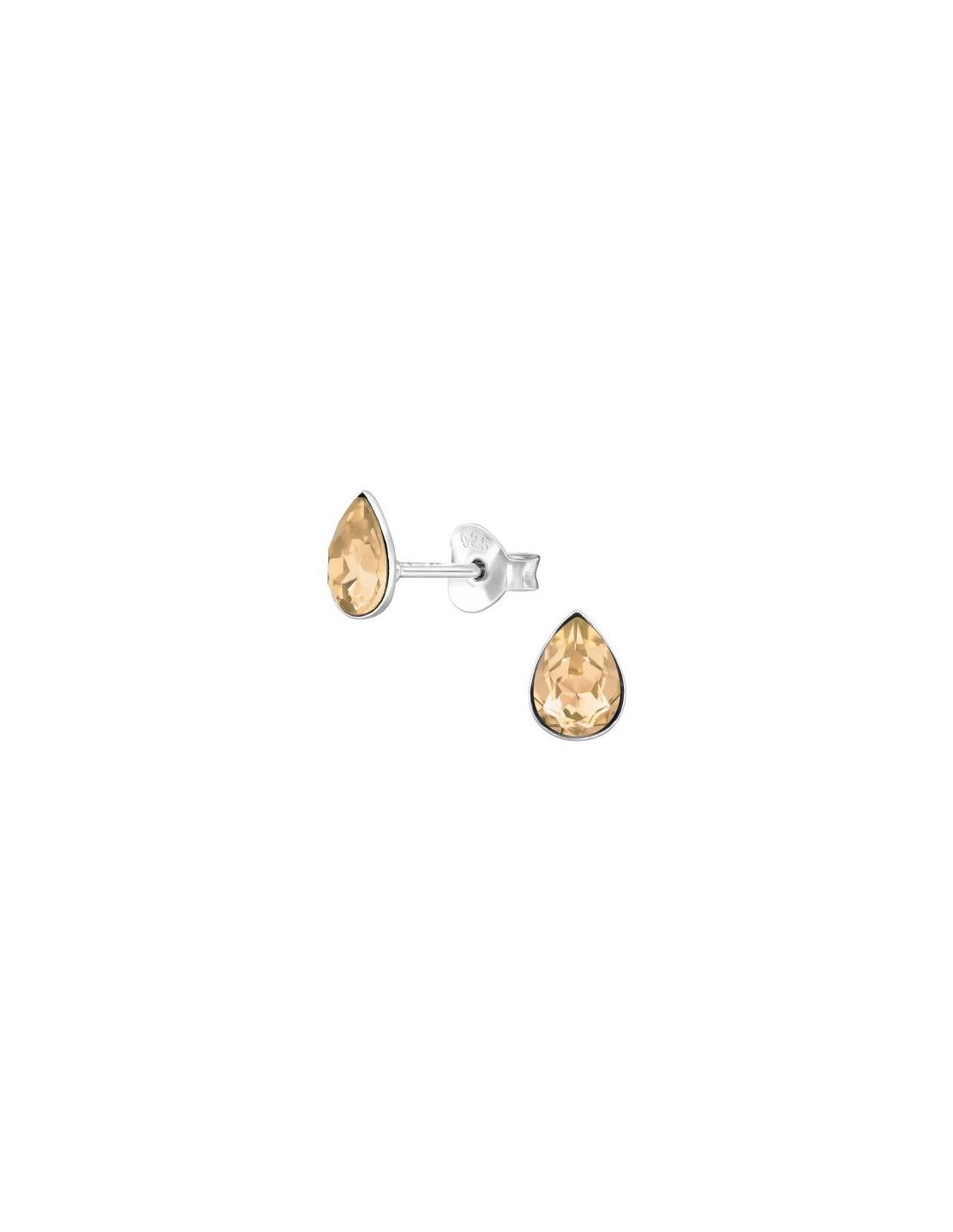 Aros de Plata Pear Light Silk 4.7 mm...