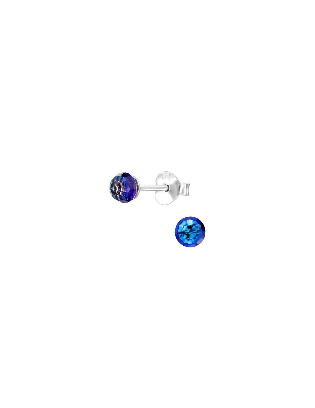 Aros de Plata Facette Ball 4Mm...