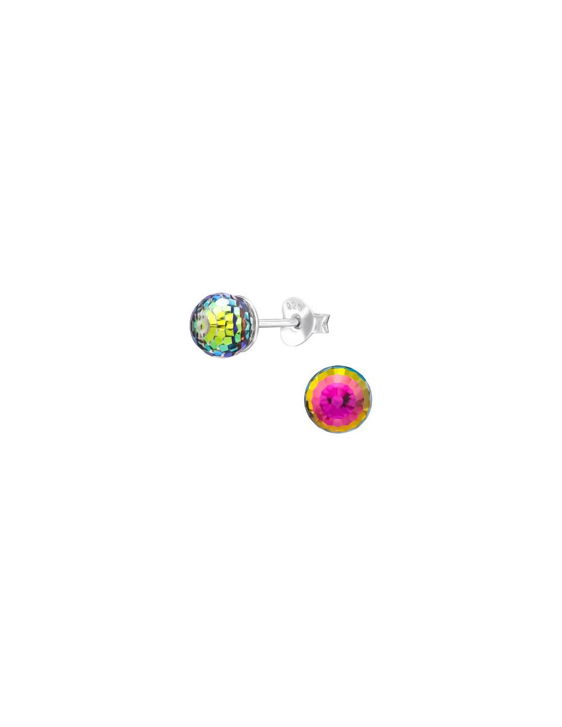 Aros de Plata Facette Ball 6Mm...