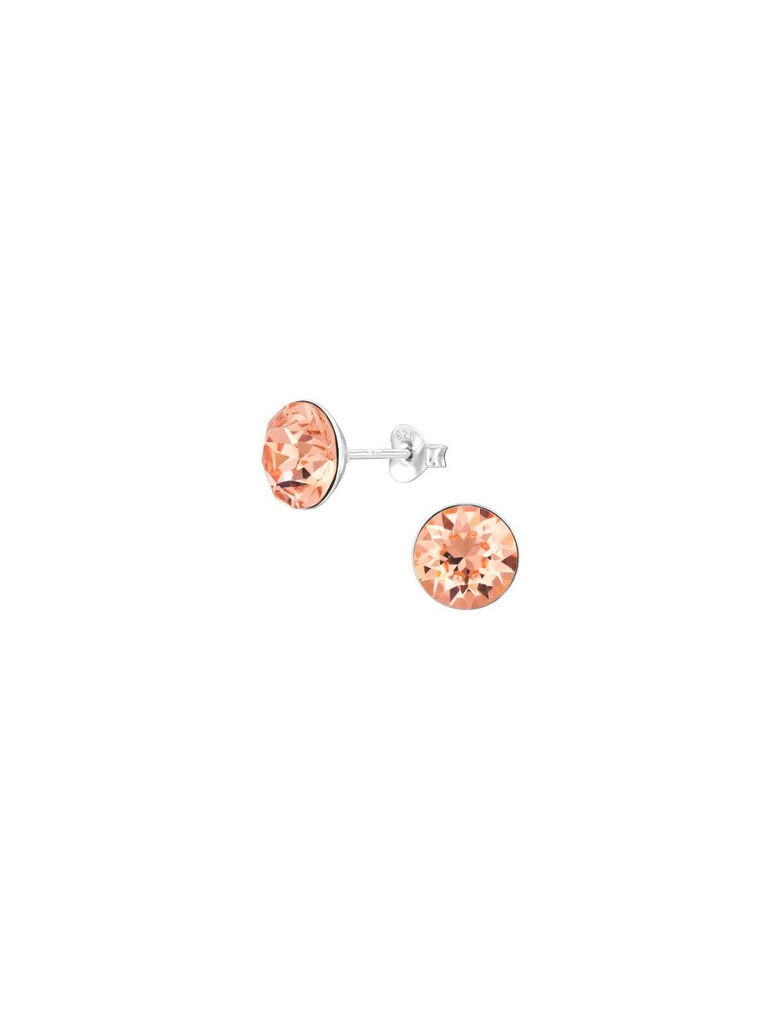 Aros de Plata Round Light Peach 8.4...