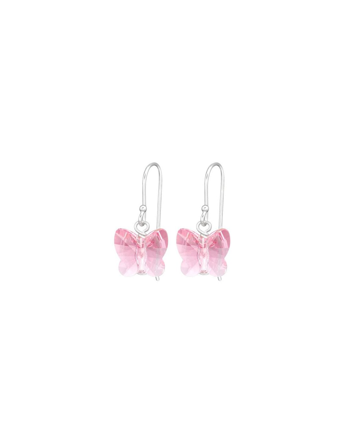 Aros de Plata Butterfly Light Rose 10...
