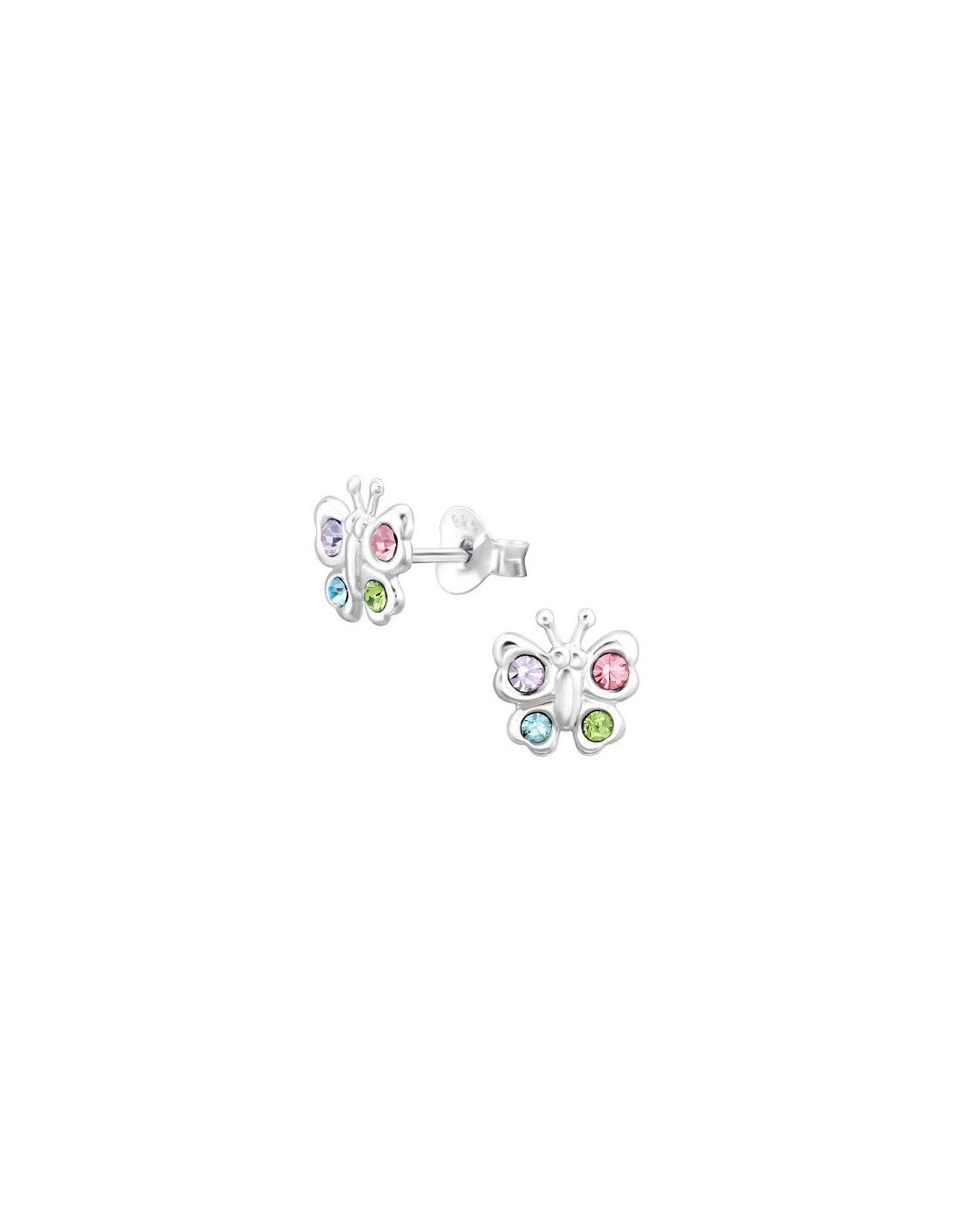 Aros de Plata Butterfly Crystal 7.5...
