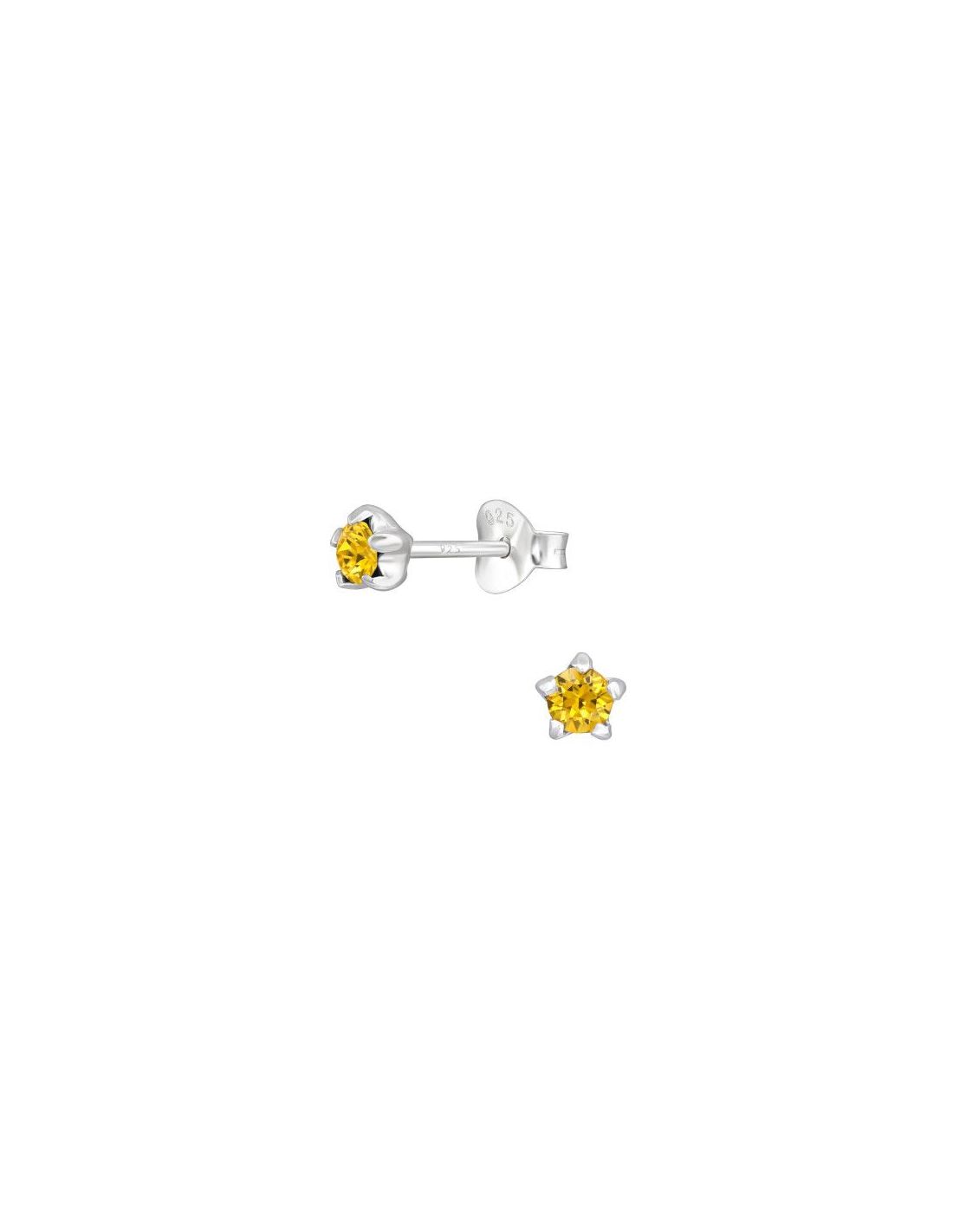 Aros de Plata Round 4Mm 5 Prong...
